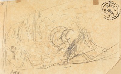 逃げ惑う人物たち 作： ジョージ・ロムニー