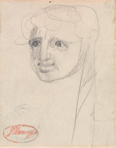 少女の頭部 作： George Romney