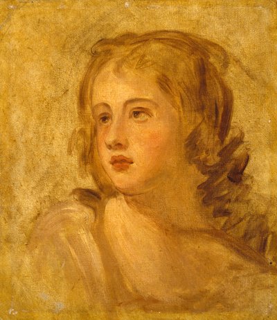 女性の頭、1782年から86年 作： George Romney