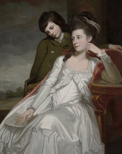 ジェーン、ゴードン公爵夫人と息子のジョージ 作： George Romney