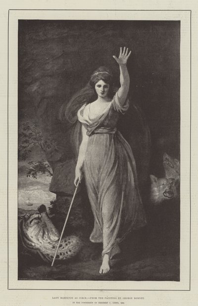 Circeとしての女性ハミルトン 作： George Romney