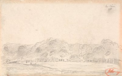 風景画、おそらくアースハム作 作： George Romney