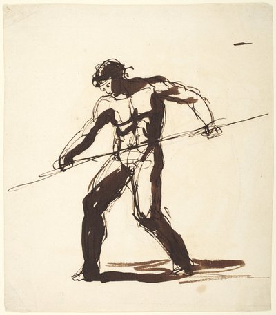 槍を持った男 作： George Romney