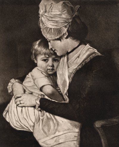 カーワーダインと子供夫人、c1775、1912。 作： George Romney