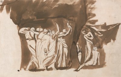女性と子供の神話グループ 作： George Romney