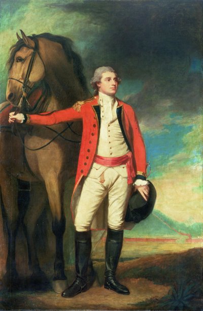 ボンベイ軍の船長の制服を着たジェームズハートリー少将の肖像 作： George Romney