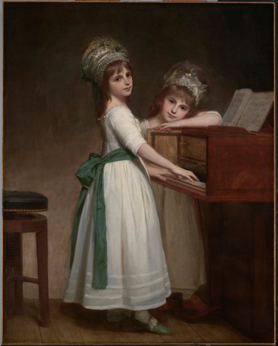 初代サーロウ男爵エドワード・サーロウの娘、マリアとキャサリンの肖像 作： George Romney