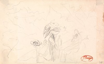 おそらく、飛んでいる人物を含む人物群像 作： George Romney