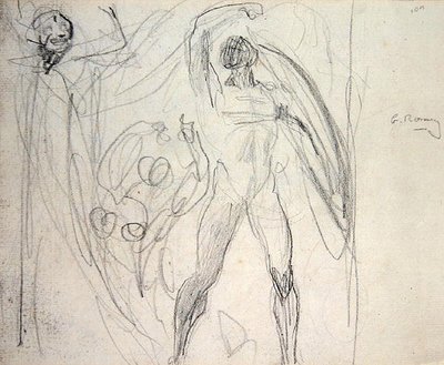 サタン・罪・死（鉛筆・紙） 作： George Romney