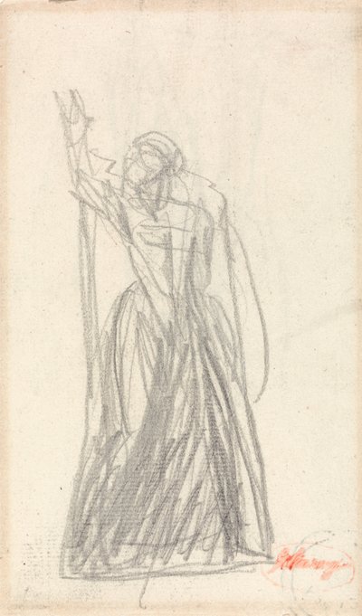 立像、おそらくマクベス夫人用 作： George Romney