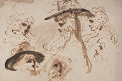 女性の頭の研究 (女性の頭の研究) 作： George Romney