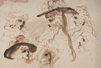 婦人の頭部のための習作（婦人の頭部のための習作） 作： ジョージ・ロムニー