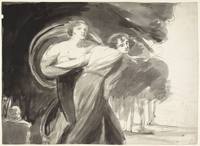 「喜びと憂鬱」のための習作 作： George Romney