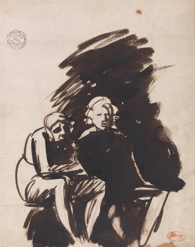 2つの人物像の研究 作： George Romney