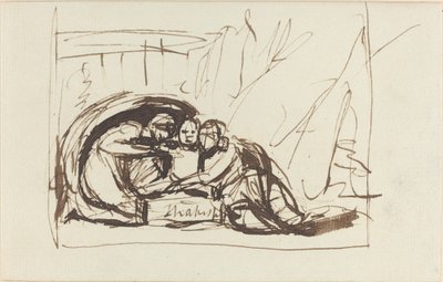 喜劇と悲劇に育てられた幼いシェイクスピア 作： George Romney