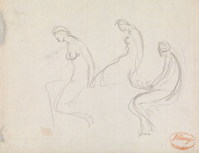 『座る女性の三つの習作』 作： George Romney
