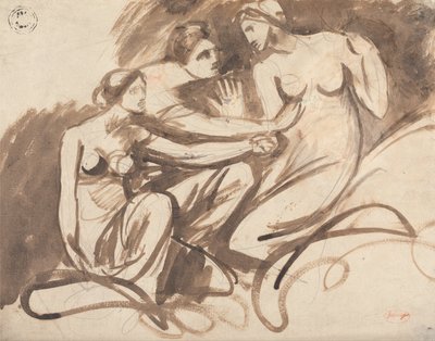三人の若い魔女 作： George Romney