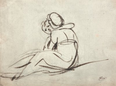 抱き合う二人の子供 作： George Romney