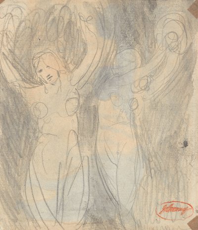 二人の女性の姿 作： George Romney