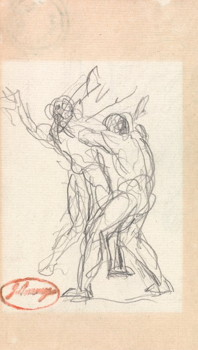 闘う二人の男 作： George Romney
