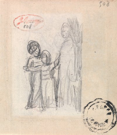 女性と2人の子供 作： ジョージ・ロムニー