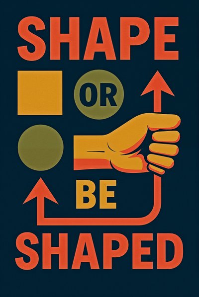 2025年『SHAPE OR BE SHAPED』（アクリル、キャンバス） 作： George Rosaly