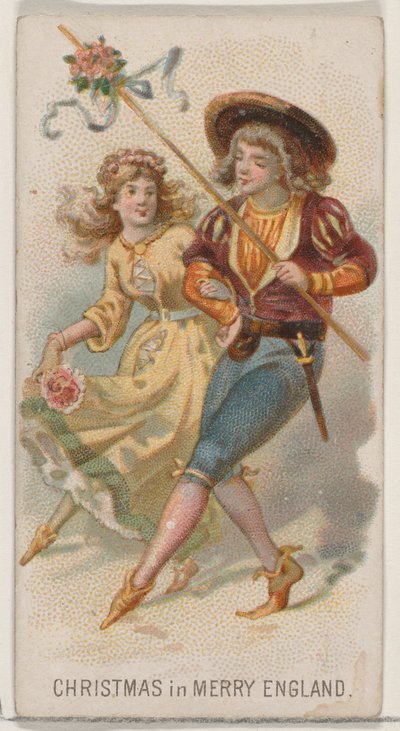メリー イングランドのクリスマス、デューク ブランドのタバコのホリデー シリーズ N80、1890 年、1890 年。 作： George S. Harris and Sons