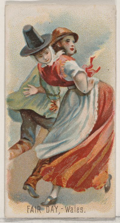 フェア デー、ウェールズ、デューク ブランドのタバコのホリデー シリーズ N80、1890 年、1890 年。 作： George S. Harris and Sons