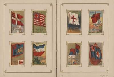すべての国の旗、アメリカ合衆国の州と領土-ページ19と20、1887 作： George S. and Sons Harris