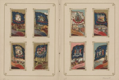 すべての国とアメリカ合衆国の国旗-ページ27と28、1887 作： George S. and Sons Harris