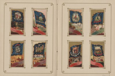 すべての国とアメリカ合衆国の旗-ページ29と30、1887 作： George S. and Sons Harris