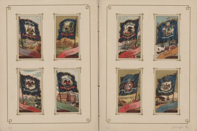 すべての国とアメリカ合衆国の国旗-ページ31と32、1887 作： George S. and Sons Harris