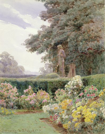 庭のコーナー（トイレ） 作： George Samuel Elgood