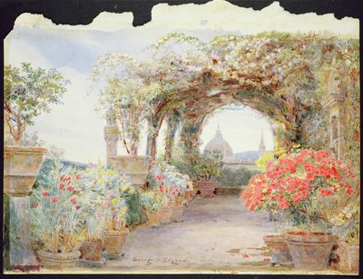 フィレンツェのドゥオーモを見下ろす庭園 作： George Samuel Elgood