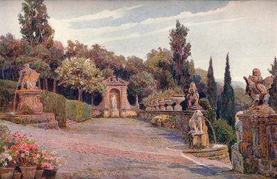 アッパーテラス、ヴィラインペリアーレ、ジェノヴァ、1900 作： George Samuel Elgood