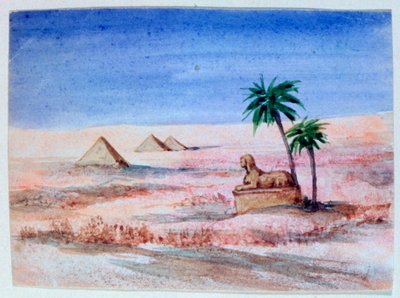 スフィンクスとピラミッド、ギザI、1820年から1876年 作： George Sand
