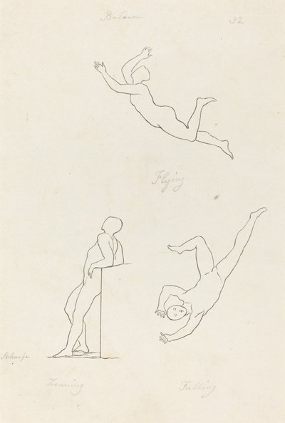 傾いて、飛んで、落ちる 作： George Scharf after John Flaxman