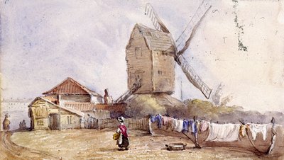 ブラックヒース、グリニッジ、ロンドン、1833 年の風車 作： George Shepheard