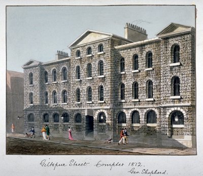 Giltspur Street Compter、シティ オブ ロンドン、1812 年。 作： George Shepherd