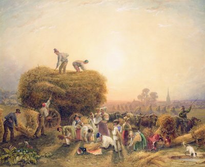 干し草、1832年（紙にトイレ） 作： George Shepherd
