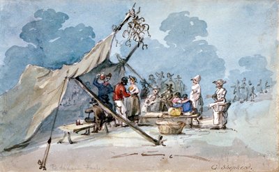 ペッカムフェア、ロンドン、c1820に参加する人々の眺め 作： George Shepherd
