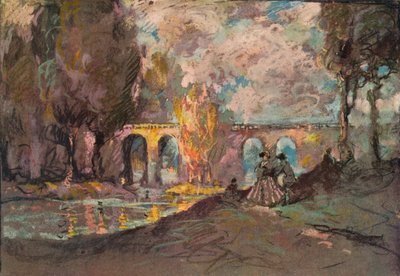 風景の時間のスケッチ、c1916 作： George Sheringham