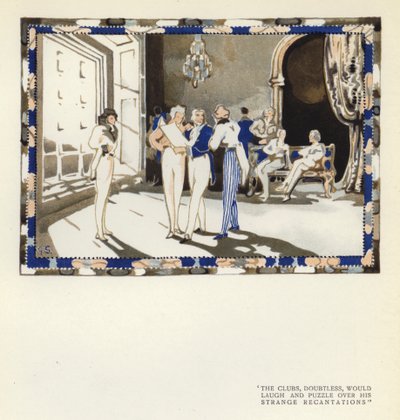 マックス・ベアーボーム著「The Happy Hypocrite」のイラスト（カラーリトグラフ 作： George Sheringham