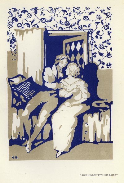 マックス・ベアーボーム著「The Happy Hypocrite」のイラスト（カラーリトグラフ 作： George Sheringham