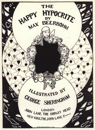マックス・ベアーボーム著「The Happy Hypocrite」のイラスト（カラーリトグラフ 作： George Sheringham