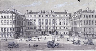 ユーストン スクエア駅、ロンドン、c1838。 作： George Sidney Shepherd