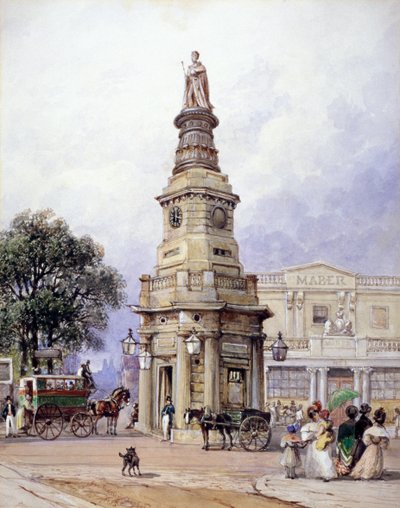 ジョージ 4 世の記念碑、バトル ブリッジ (現キングス クロス)、ロンドン、1835 年 作： George Sidney Shepherd