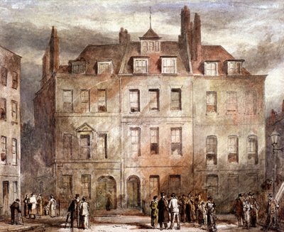 保安官裁判所、レッド ライオン スクエア、ホルボーン、ロンドン、c1828 作： George Sidney Shepherd