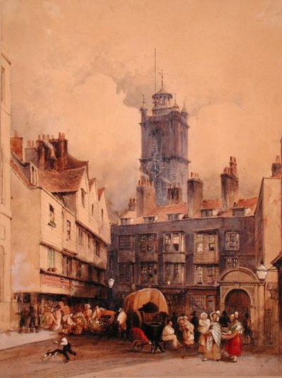 St. Giles, Cripplegate（水彩・紙 作： George Sidney Shepherd
