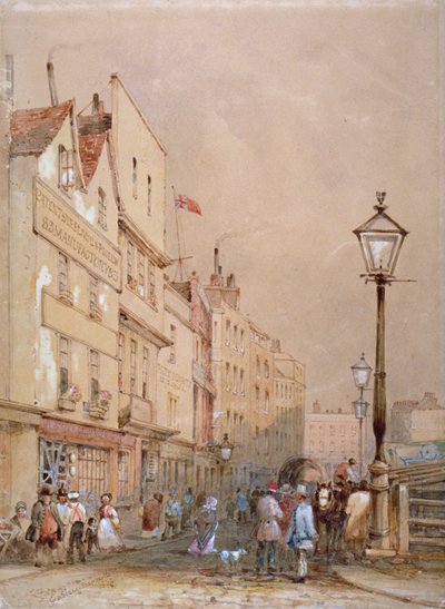 スミスフィールド マーケットの眺め、ロンドン市、1844 年。 作： George Sidney Shepherd